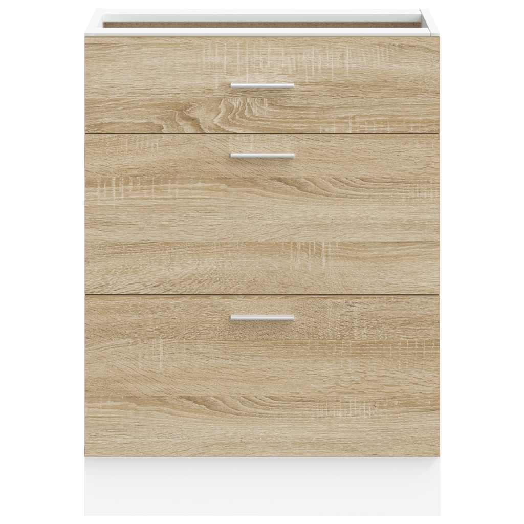 vidaXL Kitchen Base Cabinet Lyon Sonoma Oak Engineered Wood