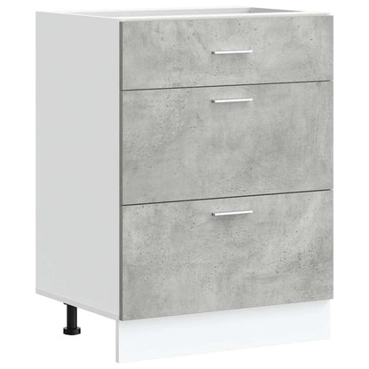 vidaXL Kitchen Base Cabinet "Lyon" Concrete Grey Engineered Wood