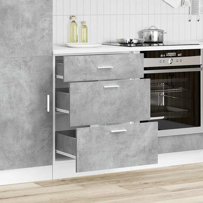 vidaXL Kitchen Base Cabinet "Lyon" Concrete Grey Engineered Wood