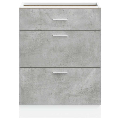 vidaXL Kitchen Base Cabinet "Lyon" Concrete Grey Engineered Wood