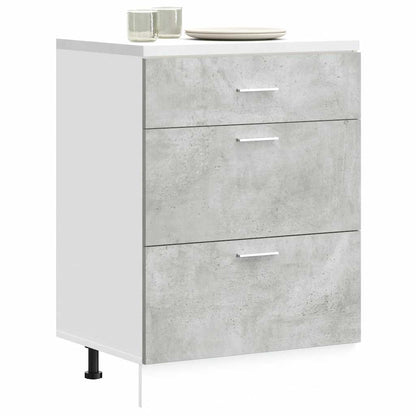 vidaXL Kitchen Base Cabinet "Lyon" Concrete Grey Engineered Wood