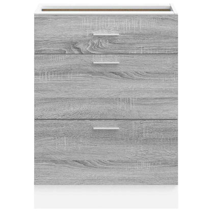 vidaXL Kitchen Base Cabinet Lyon Grey Sonoma Engineered Wood