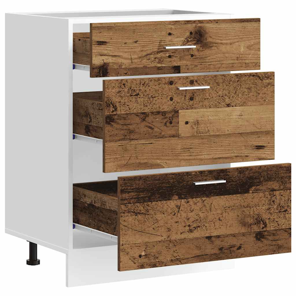 vidaXL Kitchen Base Cabinet Lyon Old Wood Engineered Wood