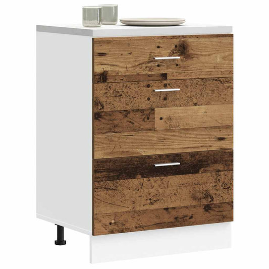 vidaXL Kitchen Base Cabinet Lyon Old Wood Engineered Wood