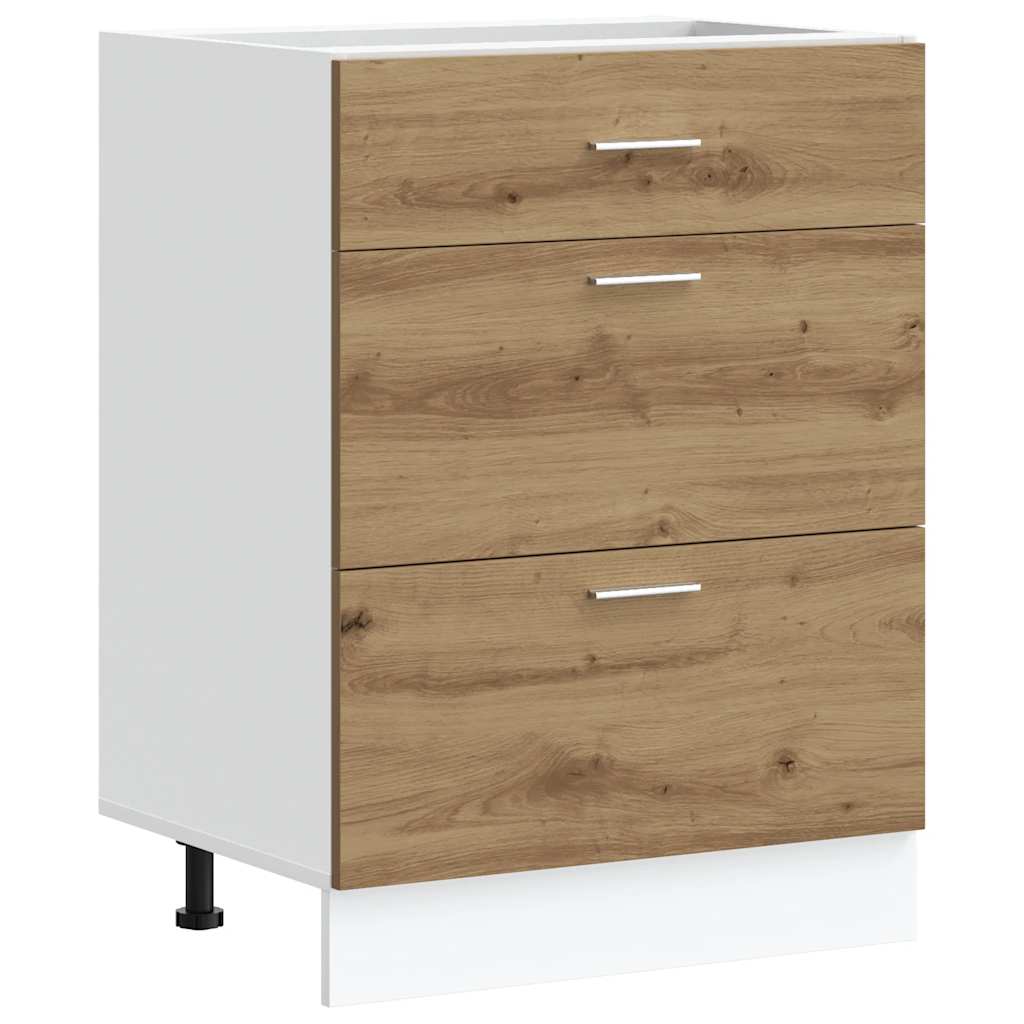 vidaXL Kitchen Base Cabinet "Lyon" Artisan Oak Engineered Wood
