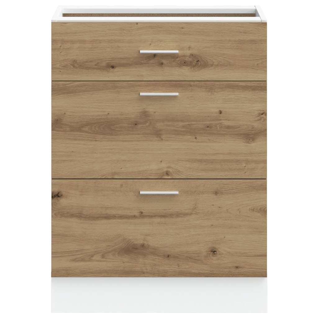 vidaXL Kitchen Base Cabinet "Lyon" Artisan Oak Engineered Wood