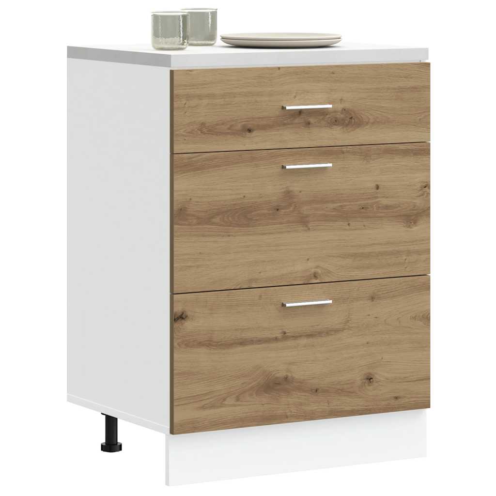 vidaXL Kitchen Base Cabinet "Lyon" Artisan Oak Engineered Wood