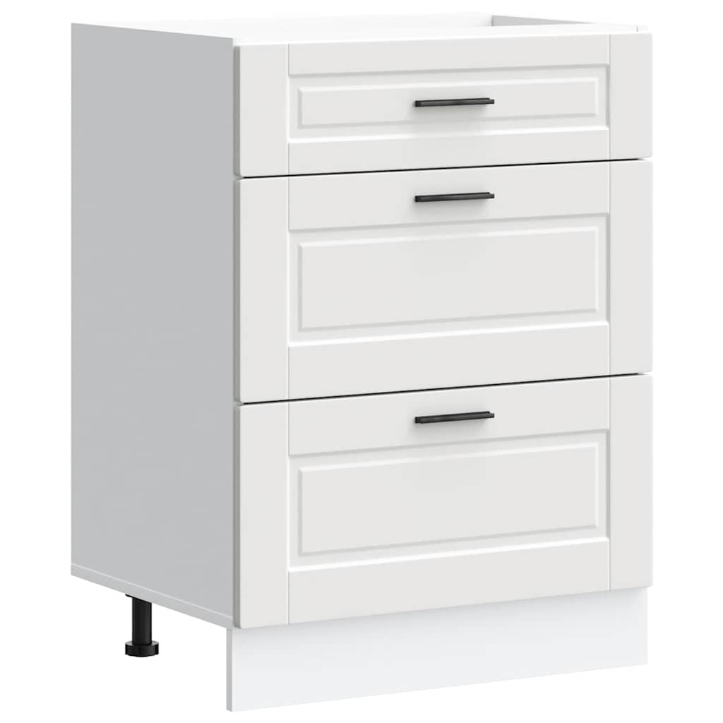 vidaXL Kitchen Base Cabinet "Porto" White Engineered Wood