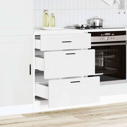 vidaXL Kitchen Base Cabinet "Porto" White Engineered Wood