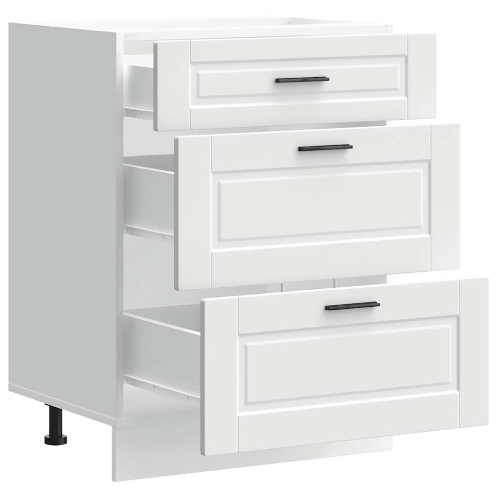 vidaXL Kitchen Base Cabinet "Porto" White Engineered Wood