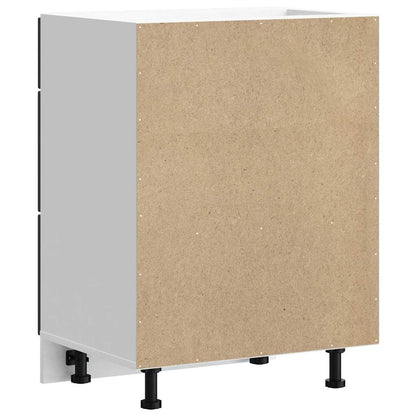 vidaXL Kitchen Base Cabinet "Porto" Black Engineered Wood
