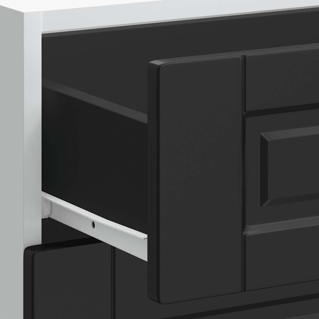 vidaXL Kitchen Base Cabinet "Porto" Black Engineered Wood
