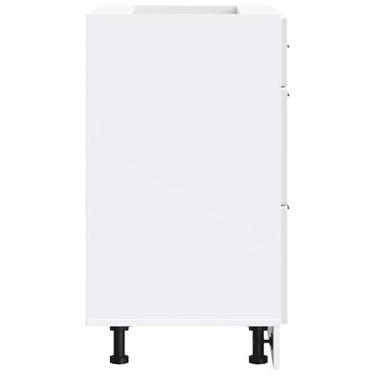 vidaXL Kitchen Base Cabinet "Porto" High Gloss White Engineered Wood