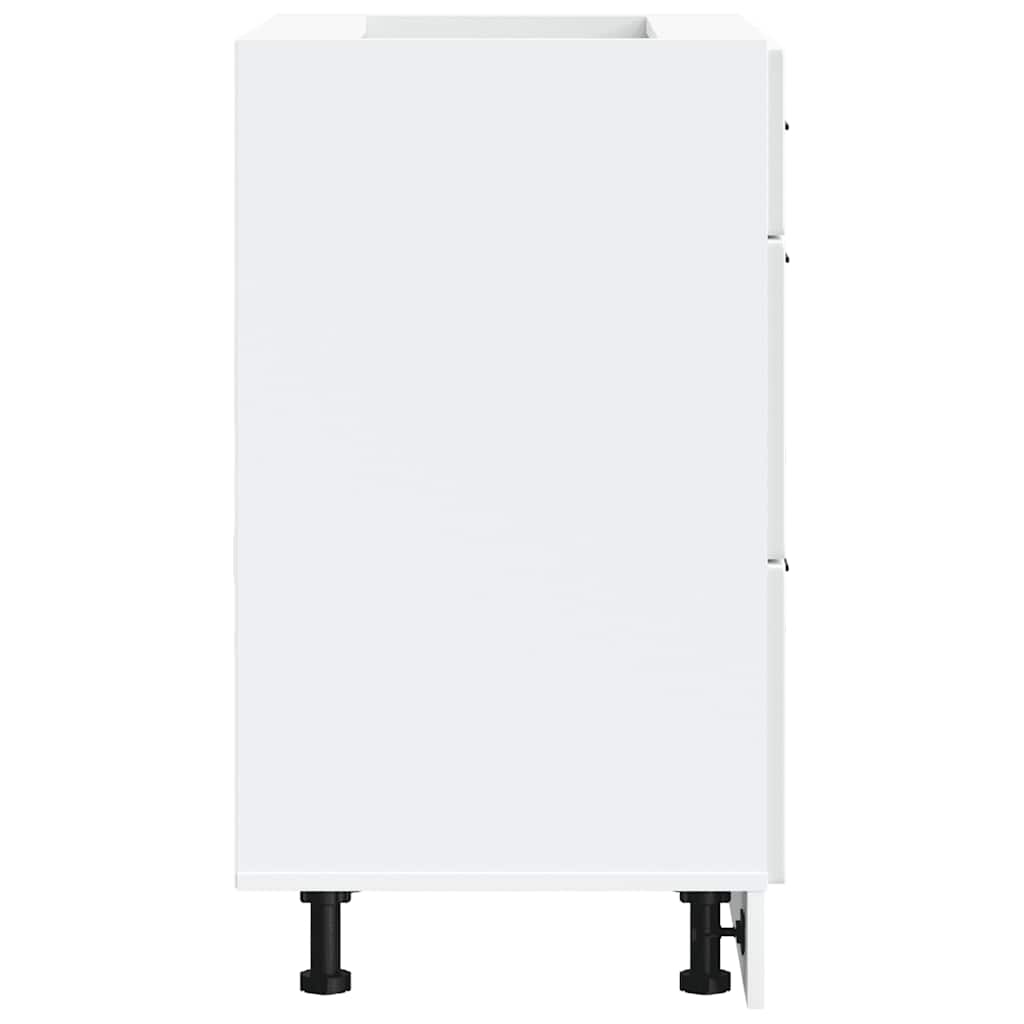 vidaXL Kitchen Base Cabinet "Porto" High Gloss White Engineered Wood