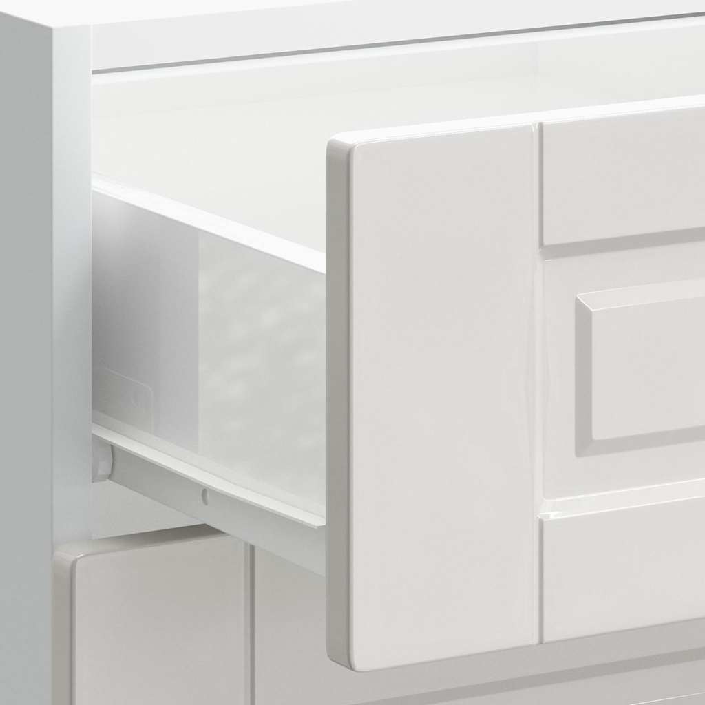 vidaXL Kitchen Base Cabinet "Porto" High Gloss White Engineered Wood