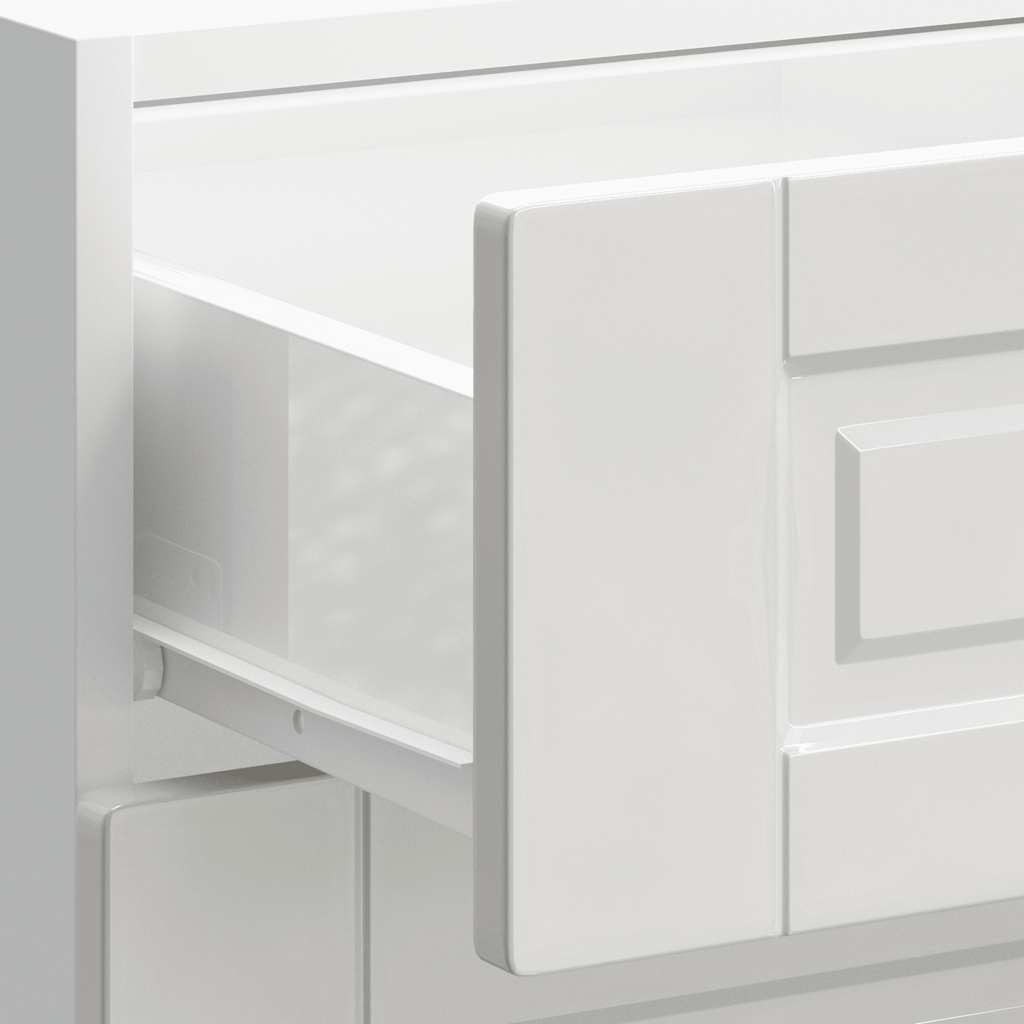 vidaXL Kitchen Base Cabinet "Porto" High Gloss White Engineered Wood