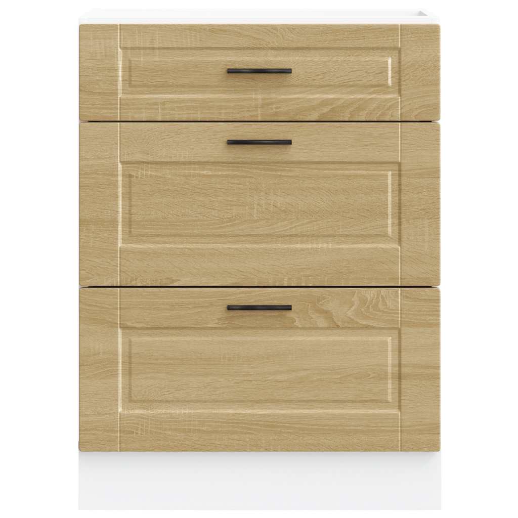 vidaXL Kitchen Base Cabinet "Porto" Sonoma Oak Engineered Wood