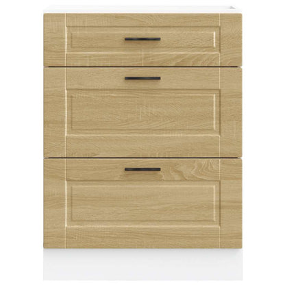 vidaXL Kitchen Base Cabinet "Porto" Sonoma Oak Engineered Wood