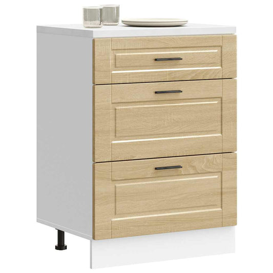 vidaXL Kitchen Base Cabinet "Porto" Sonoma Oak Engineered Wood