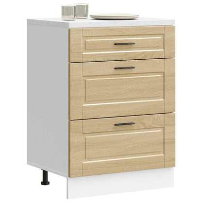 vidaXL Kitchen Base Cabinet "Porto" Sonoma Oak Engineered Wood