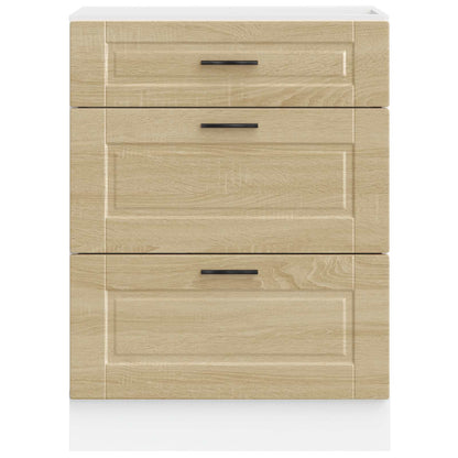 vidaXL Kitchen Base Cabinet "Porto" Sonoma Oak Engineered Wood