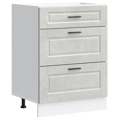 vidaXL Kitchen Base Cabinet "Porto" Concrete Grey Engineered Wood