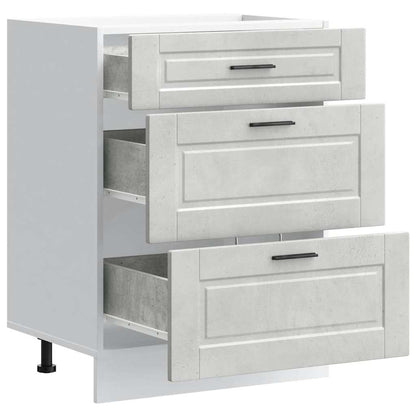 vidaXL Kitchen Base Cabinet "Porto" Concrete Grey Engineered Wood