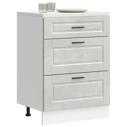 vidaXL Kitchen Base Cabinet "Porto" Concrete Grey Engineered Wood