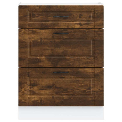 vidaXL Kitchen Base Cabinet Porto Smoked Oak Engineered Wood