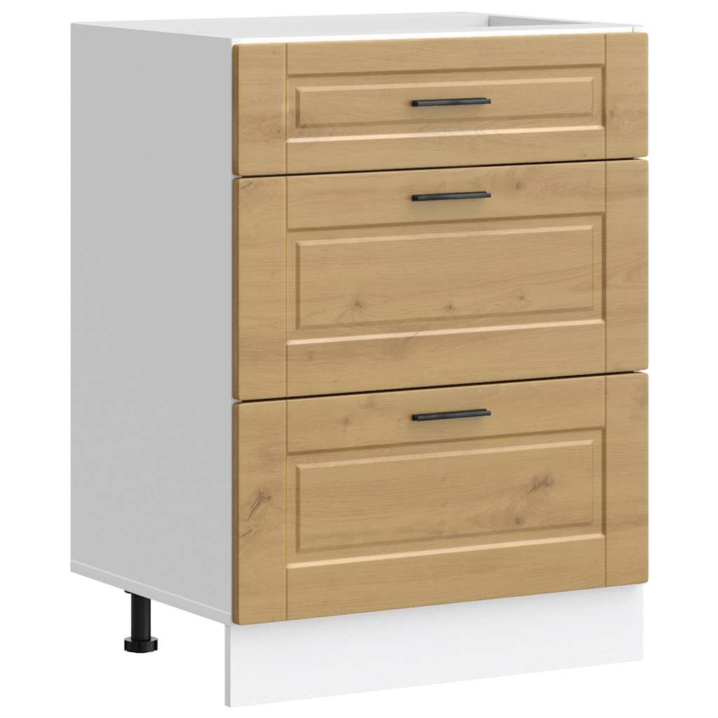vidaXL Kitchen Base Cabinet "Porto" Artisan Oak Engineered Wood