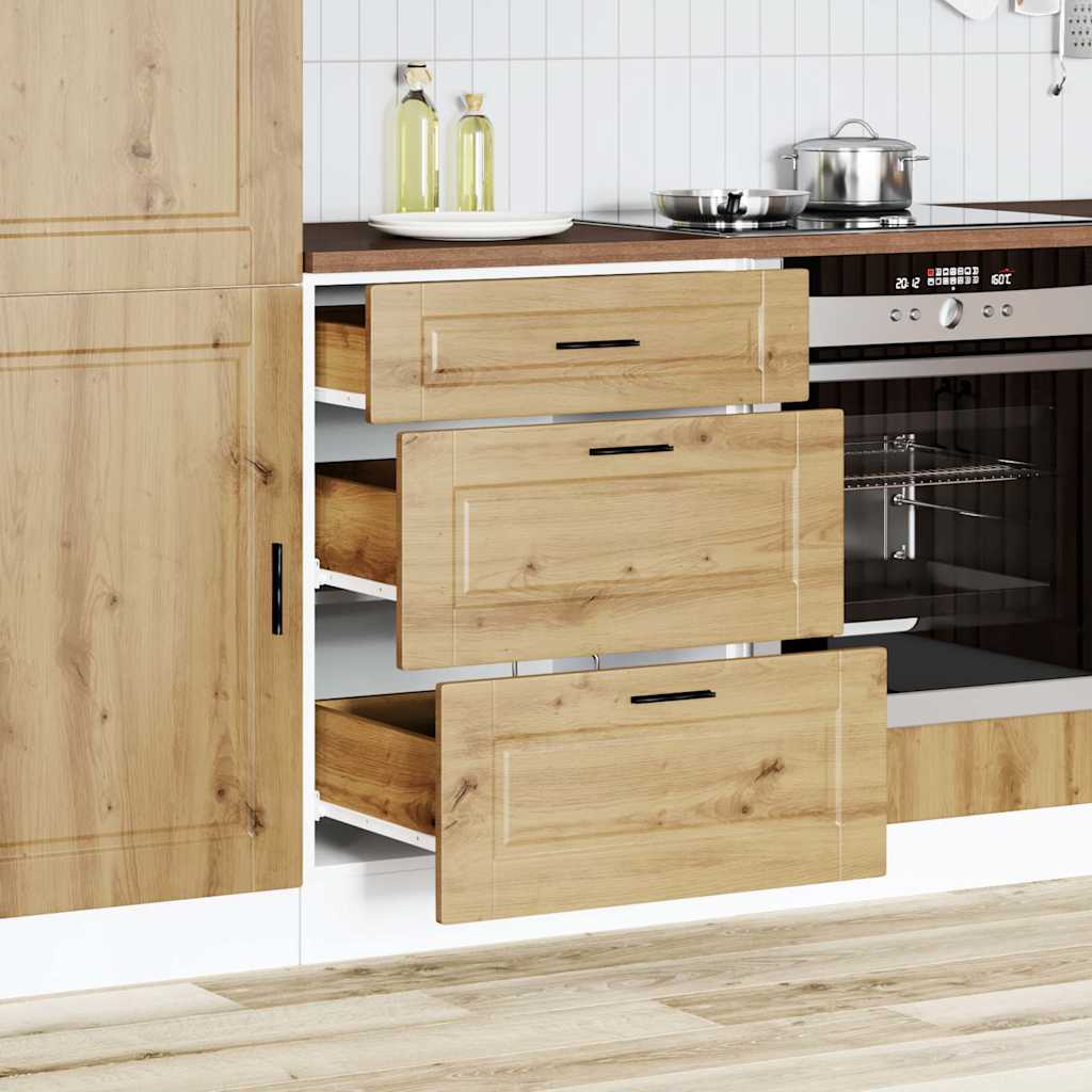 vidaXL Kitchen Base Cabinet "Porto" Artisan Oak Engineered Wood
