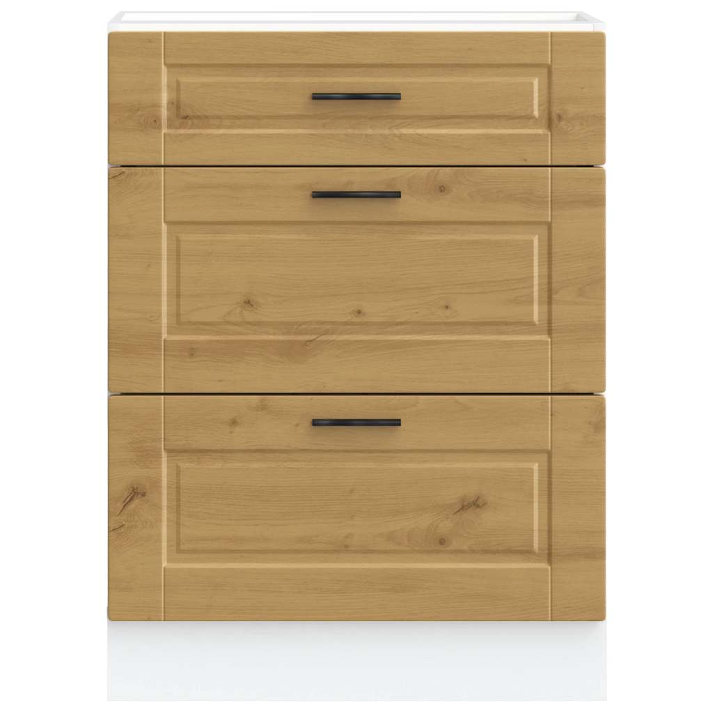 vidaXL Kitchen Base Cabinet "Porto" Artisan Oak Engineered Wood