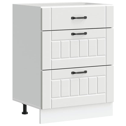 vidaXL Kitchen Base Cabinet "Lucca" White Engineered Wood