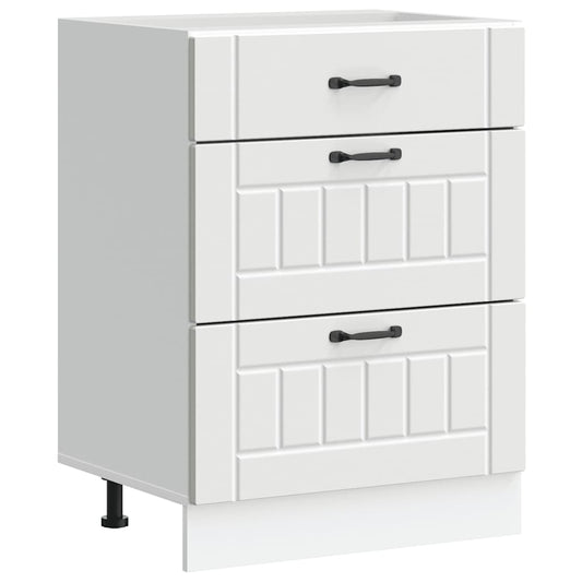 vidaXL Kitchen Base Cabinet "Lucca" White Engineered Wood