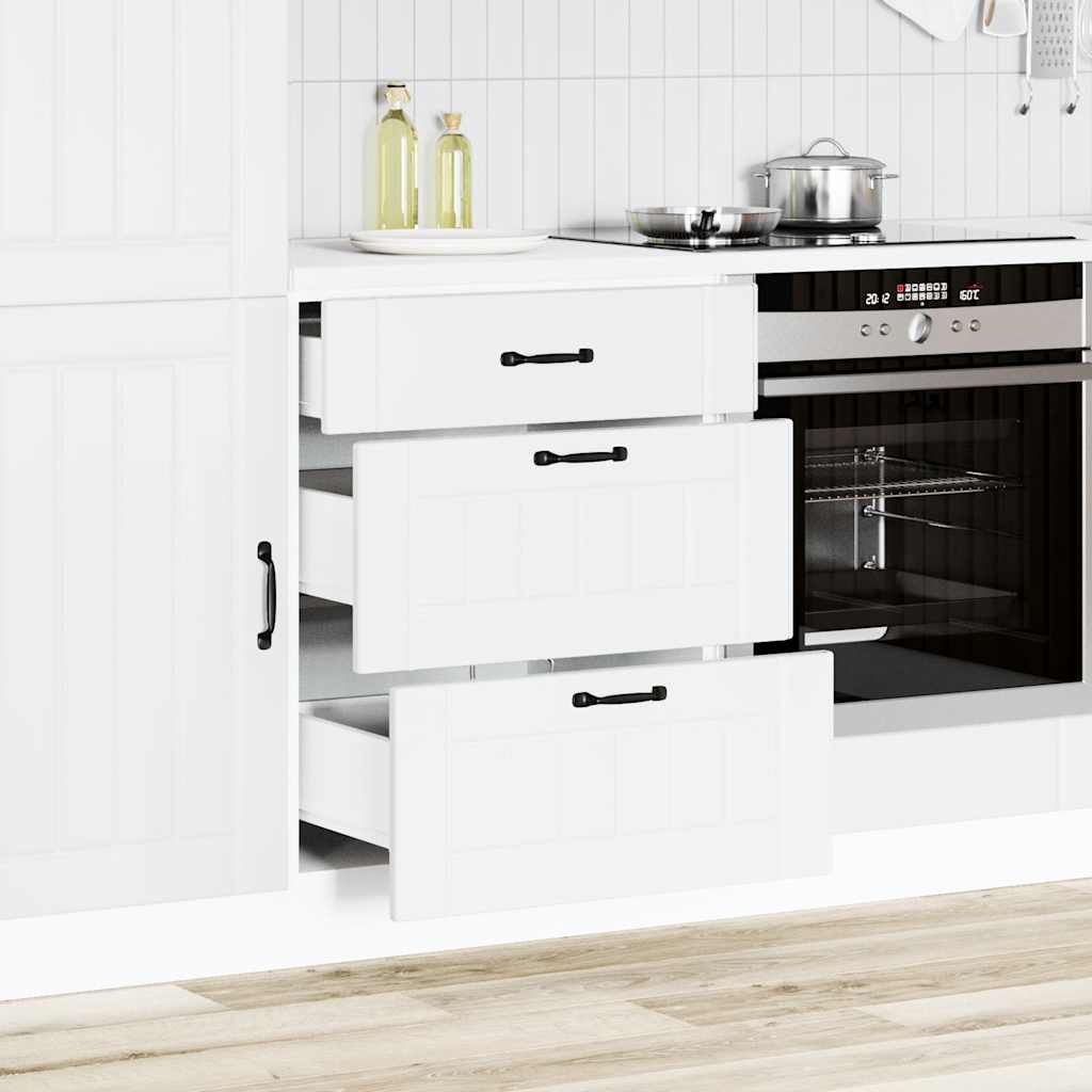 vidaXL Kitchen Base Cabinet "Lucca" White Engineered Wood