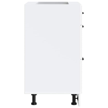 vidaXL Kitchen Base Cabinet Lucca White Engineered Wood