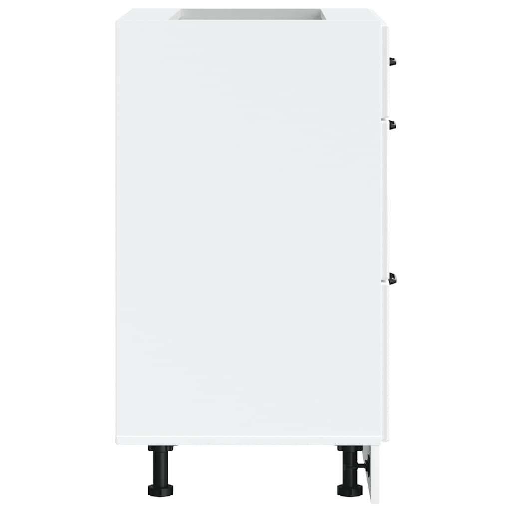 vidaXL Kitchen Base Cabinet "Lucca" High Gloss White Engineered Wood