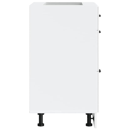 vidaXL Kitchen Base Cabinet "Lucca" High Gloss White Engineered Wood