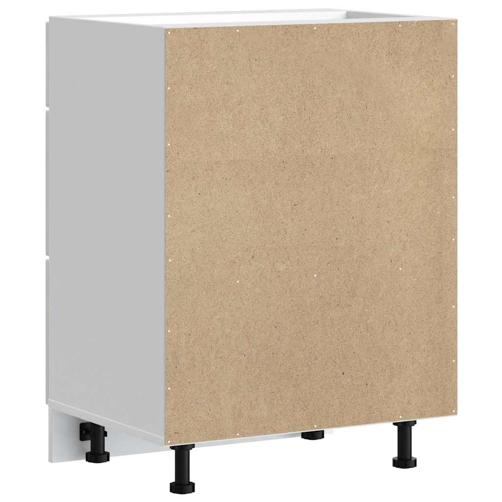 vidaXL Kitchen Base Cabinet "Lucca" High Gloss White Engineered Wood