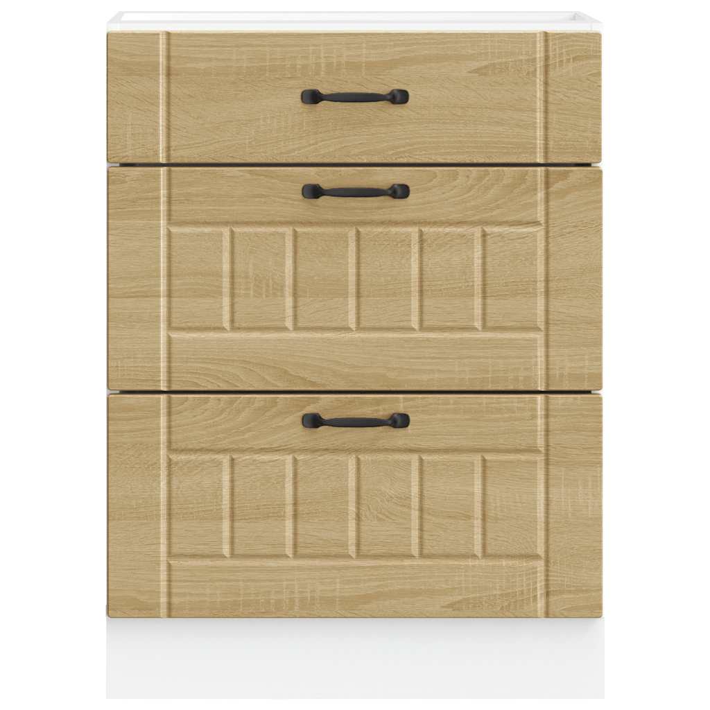 vidaXL Kitchen Base Cabinet Lucca Sonoma Oak Engineered Wood