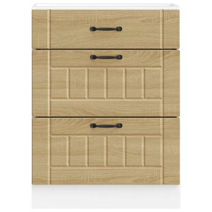 vidaXL Kitchen Base Cabinet Lucca Sonoma Oak Engineered Wood