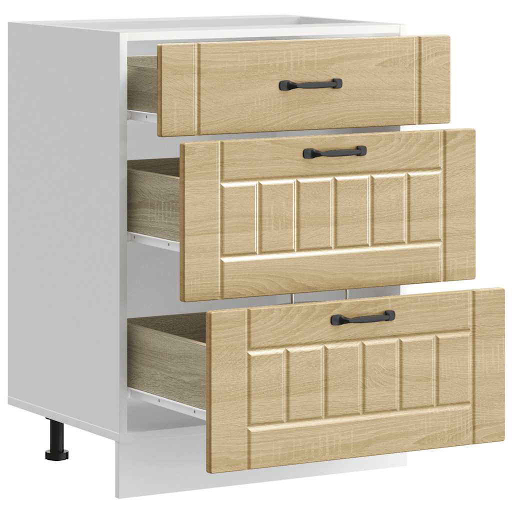 vidaXL Kitchen Base Cabinet Lucca Sonoma Oak Engineered Wood
