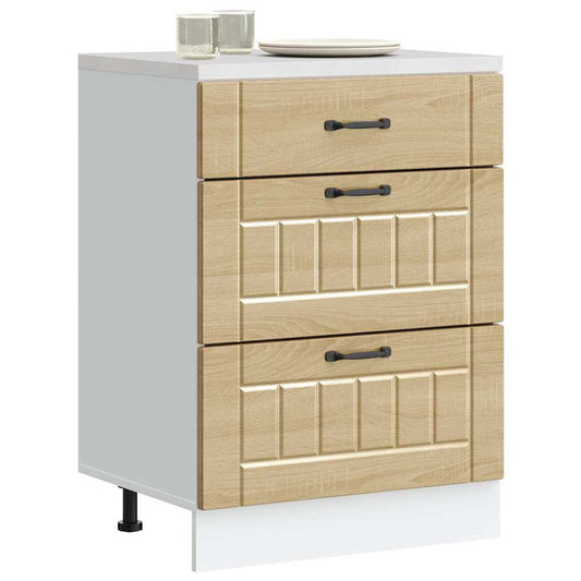 vidaXL Kitchen Base Cabinet Lucca Sonoma Oak Engineered Wood