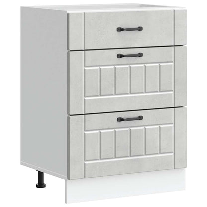 vidaXL Kitchen Base Cabinet Lucca Concrete Grey Engineered Wood