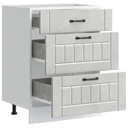 vidaXL Kitchen Base Cabinet Lucca Concrete Grey Engineered Wood