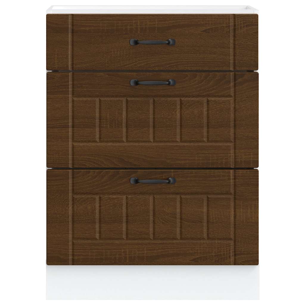 vidaXL Kitchen Base Cabinet Lucca Brown Oak Engineered Wood