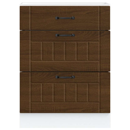 vidaXL Kitchen Base Cabinet Lucca Brown Oak Engineered Wood