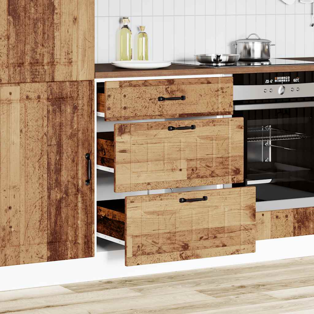 vidaXL Kitchen Base Cabinet Lucca Old Wood Engineered Wood