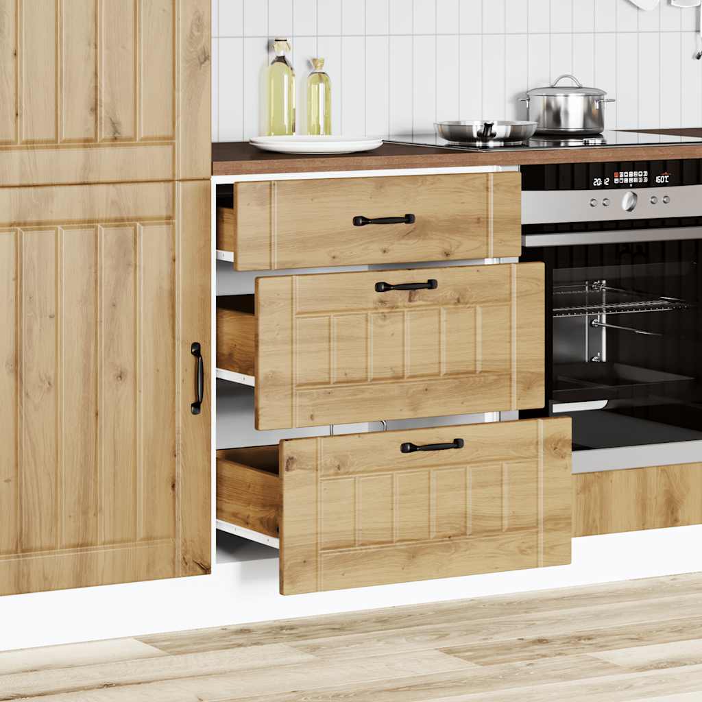 vidaXL Kitchen Base Cabinet "Lucca" Artisan Oak Engineered Wood