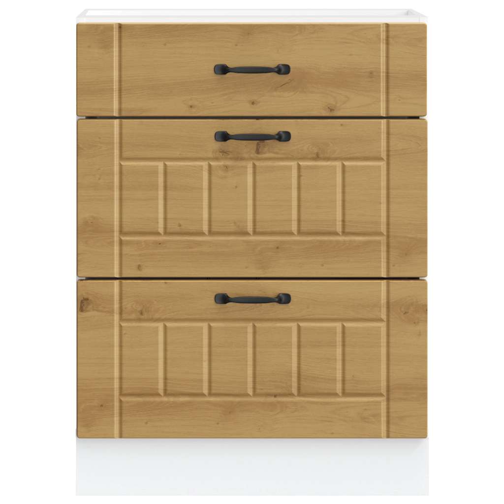 vidaXL Kitchen Base Cabinet Lucca Artisan Oak Engineered Wood